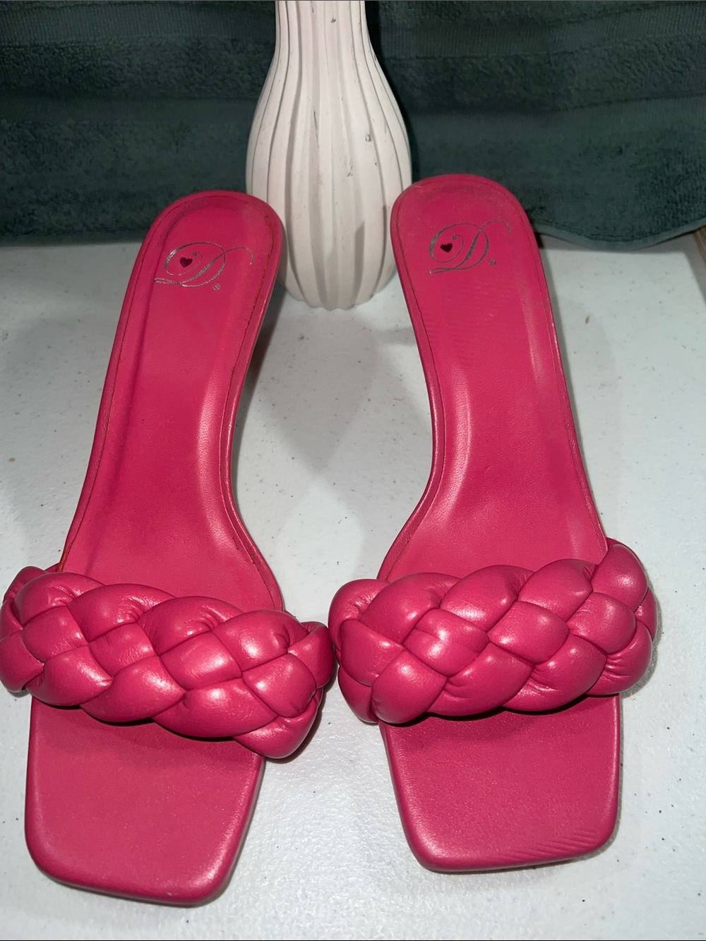 Journee Collection "Hattie" sandals in hot pink